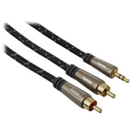 Аудіо-кабель HAMA (00122305) mini-jack 3.5мм (тато)  -  mini-2хRCA (тато), 1.5m Black