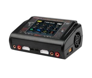Зарядний пристрій для акумулятора Voltronic HTRC T400 Pro Duo AC200/DC400Вт, тип АКБ LiPo, LiHv, Li-ion, NiMh, LiFe, Pb, 3.2 Touch screen