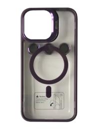 Чохол-накладка Infinity BRACKET CLEAR CAMERA LENS MAGSAFE for iPhone 14 Deep Purple