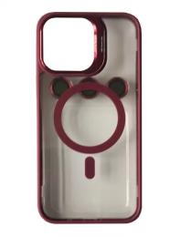 Чохол-накладка Infinity BRACKET CLEAR CAMERA LENS MAGSAFE for iPhone 14 Marsala