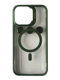 Чохол-накладка Infinity BRACKET CLEAR CAMERA LENS MAGSAFE for iPhone 14 Pro Dark Green