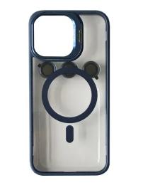 Чохол-накладка Infinity BRACKET CLEAR CAMERA LENS MAGSAFE for iPhone 14 Pro Max Dark Blue