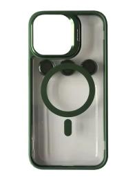 Чохол-накладка Infinity BRACKET CLEAR CAMERA LENS MAGSAFE for iPhone 15 Pro Dark Green