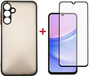 Чохол-накладка DENGOS для Samsung Galaxy A25 SM-A256 5G + захисне скло Black (DG-KM-65)