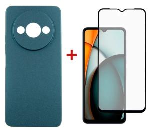 Чохол-накладка DENGOS для Xiaomi Redmi A3 панель + скло Green (DG-KM-90)