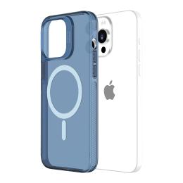 Чохол-накладка Vokamo Clear для iPhone 15 Pro з магнітом MagSafe Transparent Blue (NVK010855)