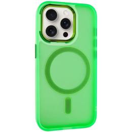 Чохол-накладка EpiK TPU + PC Lily with MagSafe для Apple iPhone 15 Pro Neon Green
