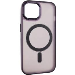 Чохол-накладка EpiK TPU + PC Lily with MagSafe для Apple iPhone 15 (6.1) Dark Purple