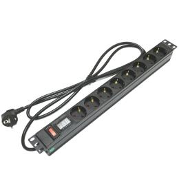 Силовий блок KINGDA 19 8 Schuko 16А 1U