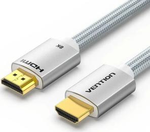 Відео-кабель Vention ALCIH HDMI (тато) - HDMI (тато), 2m Metal Silver