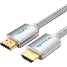 Відео-кабель Vention AABII HDMI (тато) - HDMI (тато), 3m Metal Silver