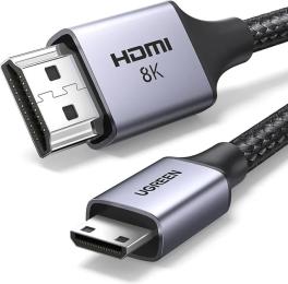 Відео-кабель Ugreen HD163 Mini HDMI (тато)  -  HDMI (тато), 1m Black (15514)