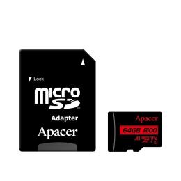 Карта памяті Apacer microSDXC 64GB UHS-I Class 10 + SD adapter (AP64GMCSX10UB-R)