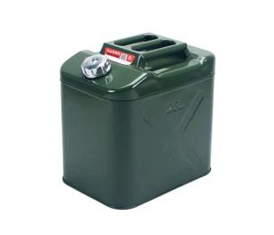 Каністра автомобільна Merlion YT-HS-FX-25L Green металева з клапаном + гнучка лійка, 25л