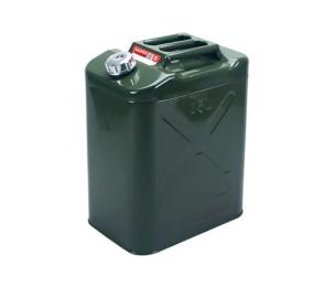 Каністра автомобільна Merlion YT-HS-FX-35L Green металева з клапаном + гнучка лійка, 35л