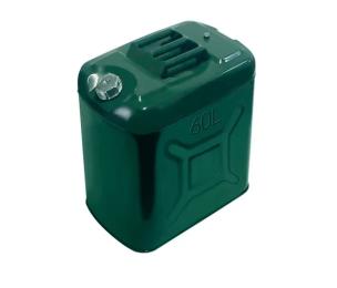 Каністра автомобільна Merlion YT-HS-FX-60L Green металева з клапаном + гнучка лійка, 60л