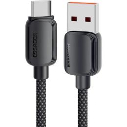 Дата-кабель Essager (EXC7A-WLA01-P) USB-A (тато)  -  Type C (тато) 2м Black