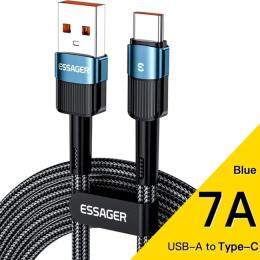 Дата-кабель Essager (EXCT-XCA03) USB-A (тато)  -  Type C (тато) 2м Blue