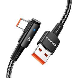Дата-кабель Essager (EXCWT7A-CG01-P) USB-A (тато)  -  Type C (тато) 1м Black
