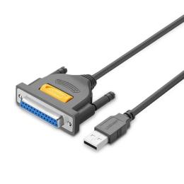 Дата-кабель Ugreen US167 USB (тато)  -  DB25 (тато), 2m Black (20224)