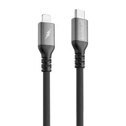 Дата-кабель Proove ReGen Silicone Type-C (тато) - Lightning (тато) (1M) Black