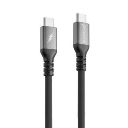 Дата-кабель Proove ReGen Silicone Type-C (тато) - Type-C (тато) (1M) Black