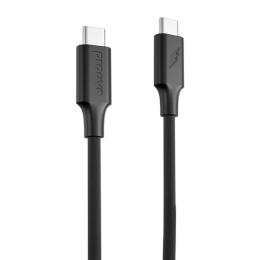 Дата-кабель Proove Striped Silicone Type-C (тато)  -  Type-C (тато) (1M) Black