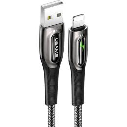 Дата-кабель USAMS US-SJ469 USB (тато)  -  Lightning (тато) 1.2 м Black (SJ469USB01)