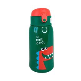 Термос Mega Zayka Dino Green із силіконовою трубочкою 560 мл