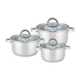 Набір каструль GUSTO GT-1300-06/3 SOLO 1.9 л/2.6 л/4.7 л