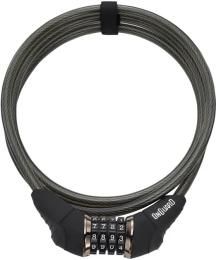 Велосипедний замок OnGuard (LCK-89-98) Black кодовий на 4 цифри, трос 185 см х 10