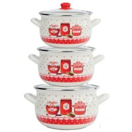 Набір каструль GUSTO Прянощі 2,1л 3,1л 4л (GT-T-3-S)