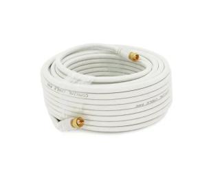 Коаксіальний кабель Dialan RG6 TV-50WH White gold connector RG59, 15m