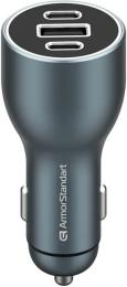 Автомобільний адаптер для телефона ArmorStandart Resolute Power ASPP-21 Gray (ARM70026)