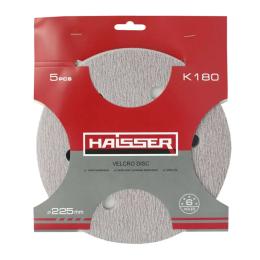 Диск шліфувальний Haisser 225мм k 180 5шт самоклеючий з отв. (119689)