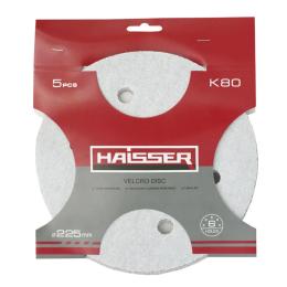 Диск шліфувальний Haisser 225мм k 80 5шт самоклеючий з отв. (119681)