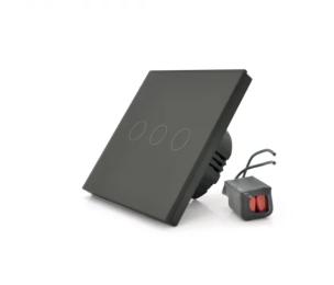 Вимикач Voltronic 17928 Black трьохканальний