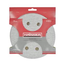 Диск шліфувальний Haisser 190мм k 60 5шт самоклеючий з отв. (131943)