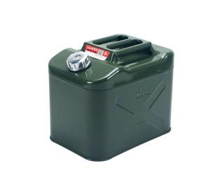 Каністра автомобільна Merlion YT-HS-FX-20L Green металева з клапаном + гнучка лійка, 20л