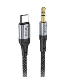 Аудіо-кабель Hoco UPA26 Fresh digital audio conversion cable 3.5mm (тато)  -  Type-C (тато) 1m Black