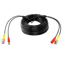 Кабель відеоспостереження GreenVision GV-BNC + DC-30M 4.0 mm Black (LP23560)