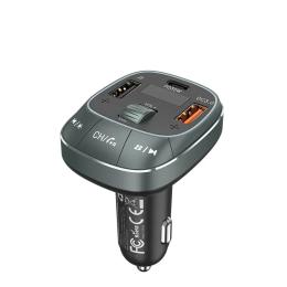 ФМ-модулятор Vention PD 54W 3-Port USB (C + A + A) LED/USB Flash/Bluetooth