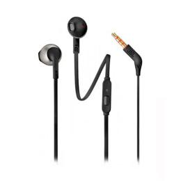 Дротові навушники JBL T205 Black вкладиші з мікрофоном