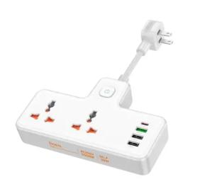 Мережевий фільтр Hoco AC12 Reise 2-position expansion socket White (PD30W/1C3A)