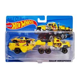 Іграшкова машинка Bambi T-H708-1 Yellow з трейлером