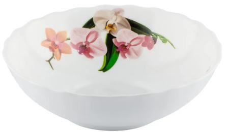 Салатник Vittora Букет орхідеї Wave 155 мм White (V-155O)