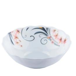 Салатник Vittora Квіткові вензеля Wave 155 мм White (V-155FM)