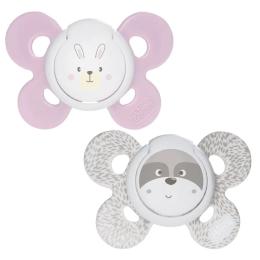 Пустушка Chicco Physio Comfort силіконова від 0 до 6 місяців 2шт. (дівчинка)