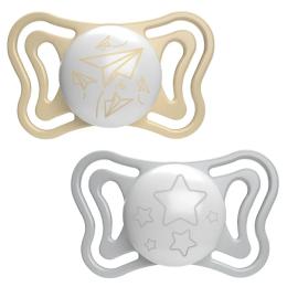 Пустушка Chicco Physio Light силіконова від 6 до 16 місяців 2шт. (люмінесцентна)