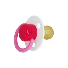 Дитяча пустушка латексна Mega Zayka MGZ-0515(Crimson) кругла